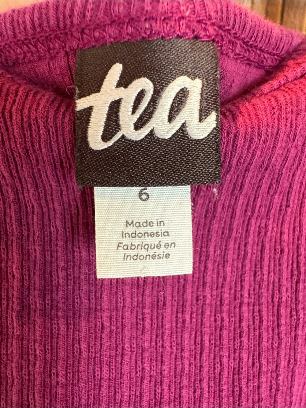 Tea Collection Plum Ribbed Top with Cream Floral Skirt